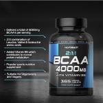 BCAA Tablets - 4000mg Essential Amino Acid 365 Count