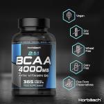 BCAA Tablets - 4000mg Essential Amino Acid 365 Count