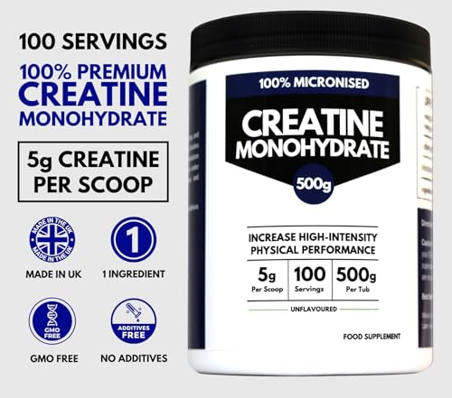 500g Unflavoured Creatine Monohydrate for Muscle Gains