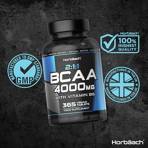 BCAA Tablets - 4000mg Essential Amino Acid 365 Count