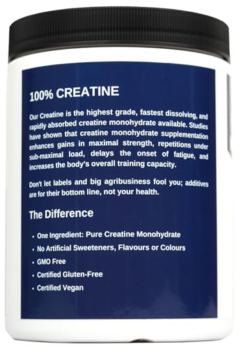 500g Unflavoured Creatine Monohydrate for Muscle Gains