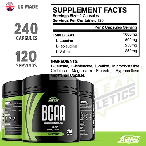 BCAA Amino Acid Support Capsules - 240 Count