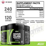 BCAA Amino Acid Support Capsules - 240 Count