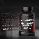 L Arginine & L Citrulline Capsules 1500mg 120ct