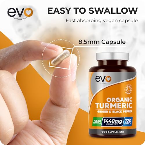 EVO NUTRITION Organic Turmeric with Curcumin Capsules