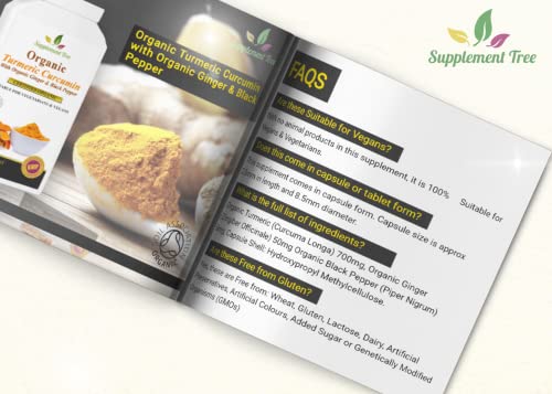 Organic Turmeric Curcumin with Ginger & Black Pepper