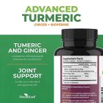 Extra Strength Organic Turmeric Supplement 120ct 2265mg