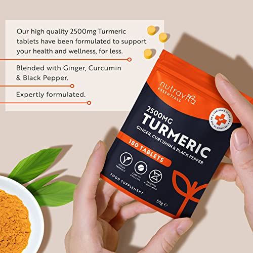 Nutravita High Strength Turmeric Tablets 2500mg