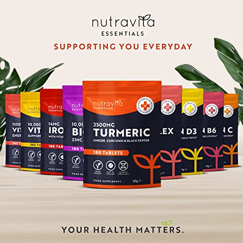 Nutravita High Strength Turmeric Tablets 2500mg