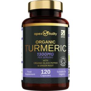 Organic Turmeric, Black Pepper & Ginger Capsules 1300mg