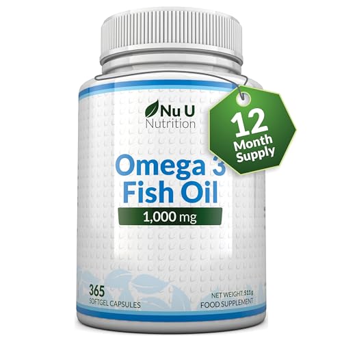 High-Potency Omega 3 Fish Oil 1000mg 365 Softgels