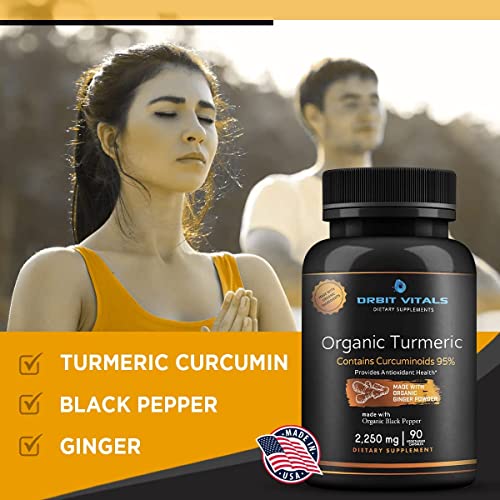 Organic Turmeric Curcumin with Black Pepper 90 Caps