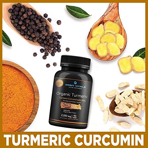 Organic Turmeric Curcumin with Black Pepper 90 Caps