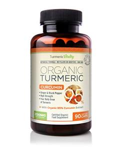 Organic Turmeric Curcumin Capsules with Ginger & Pepper