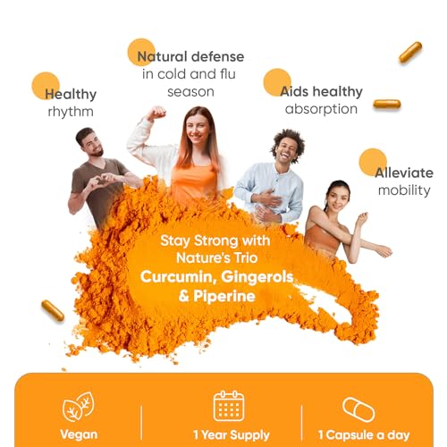 Turmeric Capsules with Ginger and Black Pepper