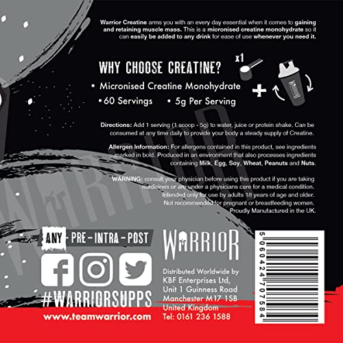 Savage Strawberry Warrior Creatine Monohydrate Powder 300g