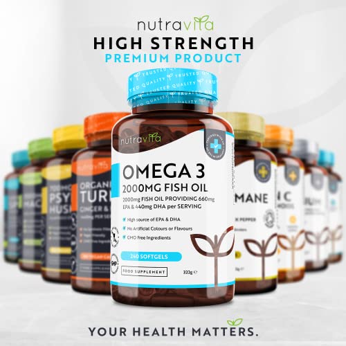Omega 3 Fish Oil 2000 mg - 240 SoftGels
