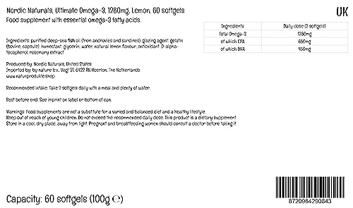 Nordic Naturals Ultimate Omega-3 Lemon Softgels 60ct