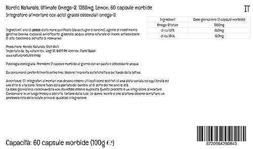 Nordic Naturals Ultimate Omega-3 Lemon Softgels 60ct