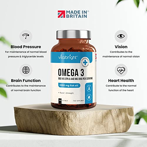 High Strength Omega 3 Fish Oil Capsules 2000mg