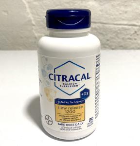 Citracal Calcium with Vitamin D3, 1200 mg, 80 Caps