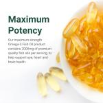 Hey Nutrition Omega-3 Fish Oil 2000mg with Vitamin E