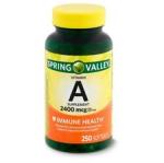 Spring Valley Vitamin A 2400 mcg, 250 Softgels