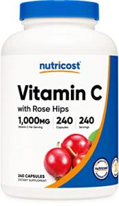 Nutricost Vitamin C with Rose Hips 240 Capsules