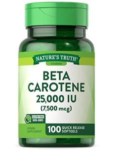 Nature's Truth 25,000 IU Beta Carotene Softgels
