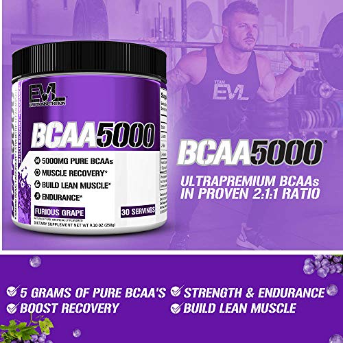EVLution Nutrition BCAA 5000, Furious Grape Flavor