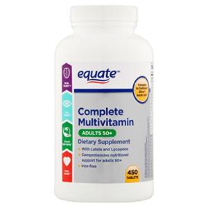 Equate 50+ Complete Multivitamin Supplement Tablets, 450 Ct
