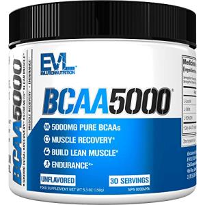 Evlution Nutrition BCAA5000 Unflavored Powder, 60 Servings