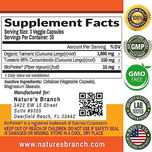 Turmeric Curcumin with Bioperine - 200 Capsules