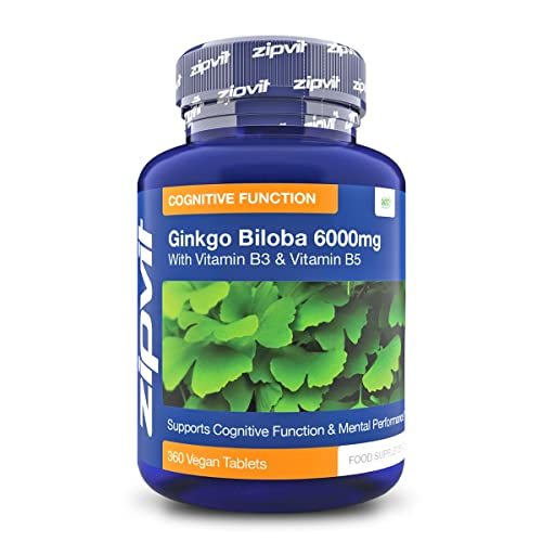 Ginkgo Biloba 6000mg Vegan Tablets for Focus