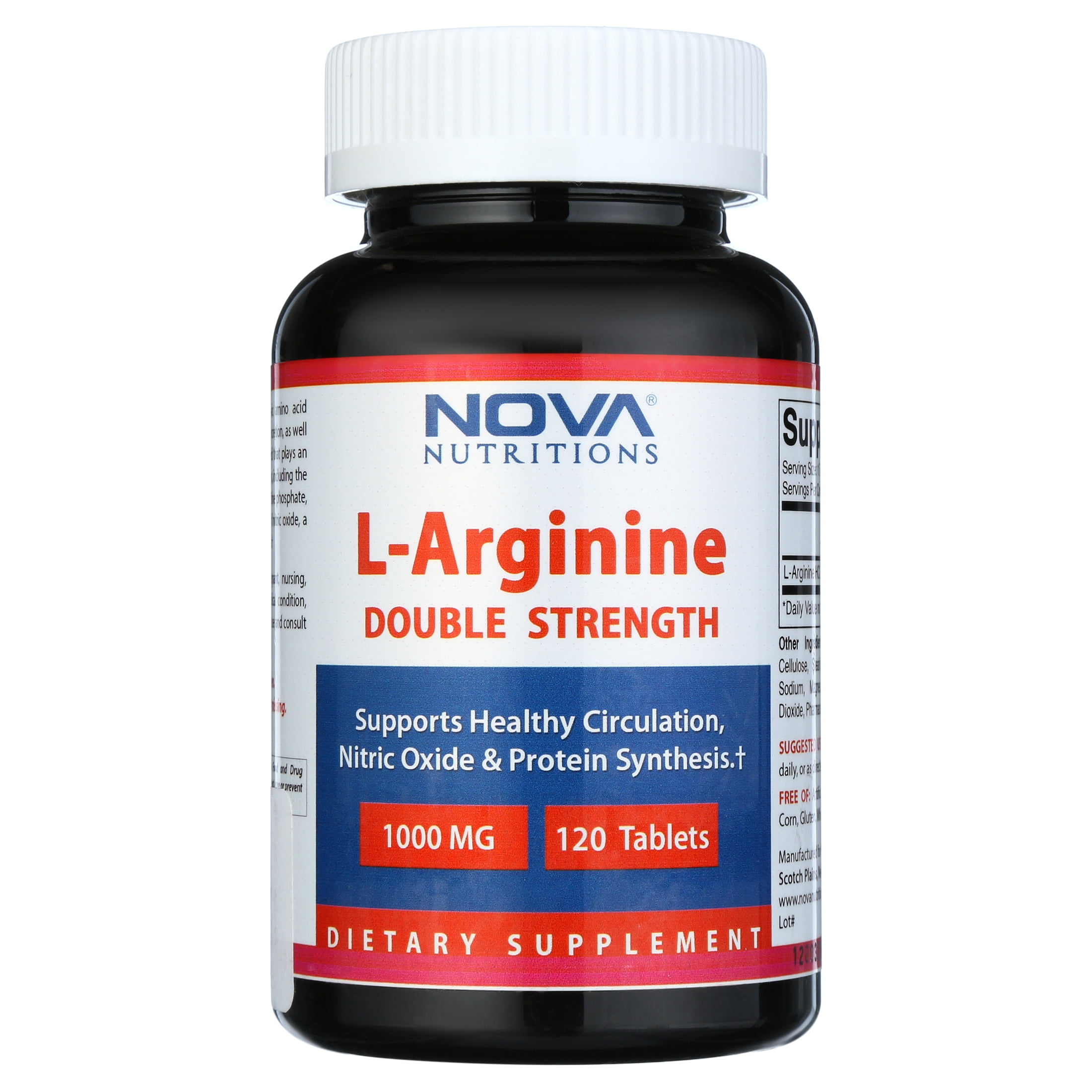 Nova Nutrition L-Arginine 1000 mg, 120 Tablets