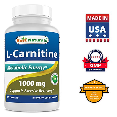 Best Naturals L-Carnitine 1000mg Tablets 60 Count