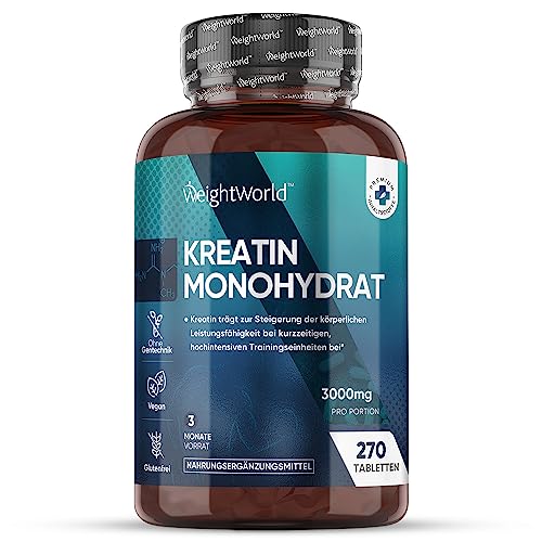 Creatine Monohydrate Tablets, 3000mg, 270 Count