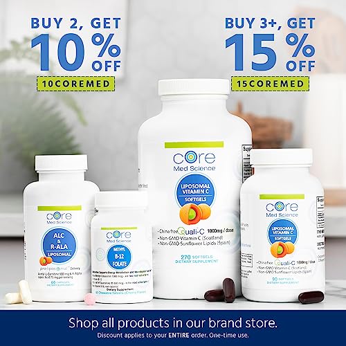 Core Med Science Liposomal Glutathione 500mg Softgels