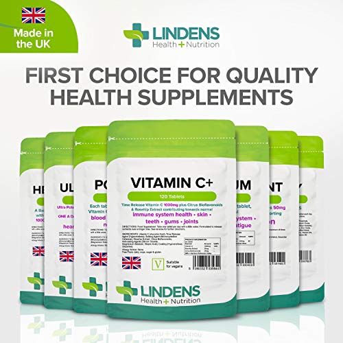 Lindens Vitamin C+ 1000 mg Tablets | 120 Count
