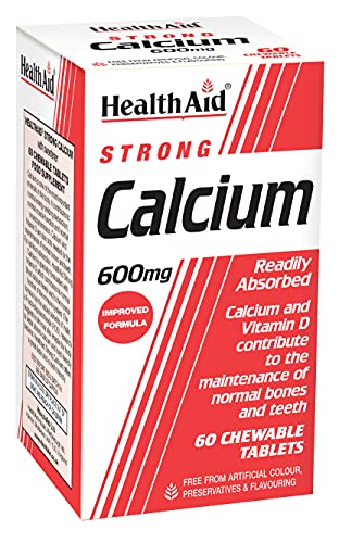HealthAid Chewable Calcium 600mg - 60 Tablets