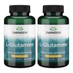 Swanson L-Glutamine 500mg - 100 Capsules, 2 Pack