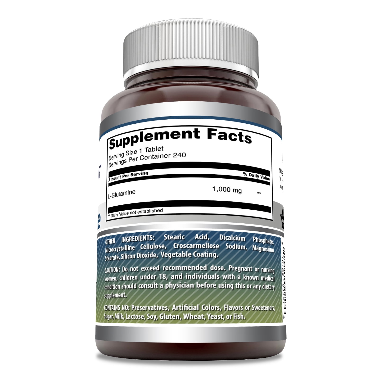Amazing Formulas L-Glutamine 1000 Mg, 240 Tablets