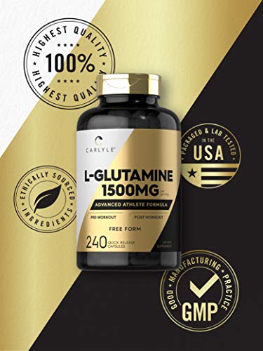 Carlyle L Glutamine Capsules 1500mg 240 Count