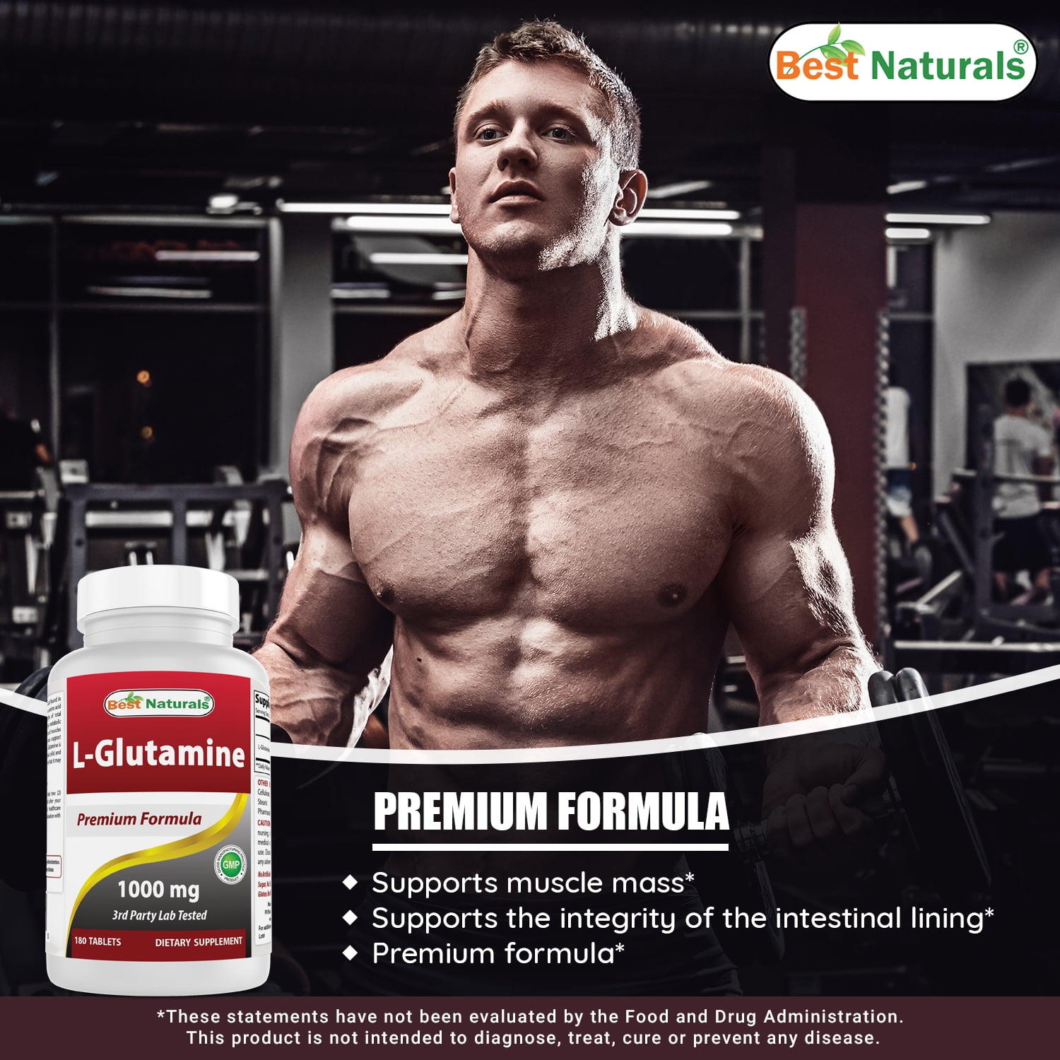 L-Glutamine 1000mg - 360 Tablets Total