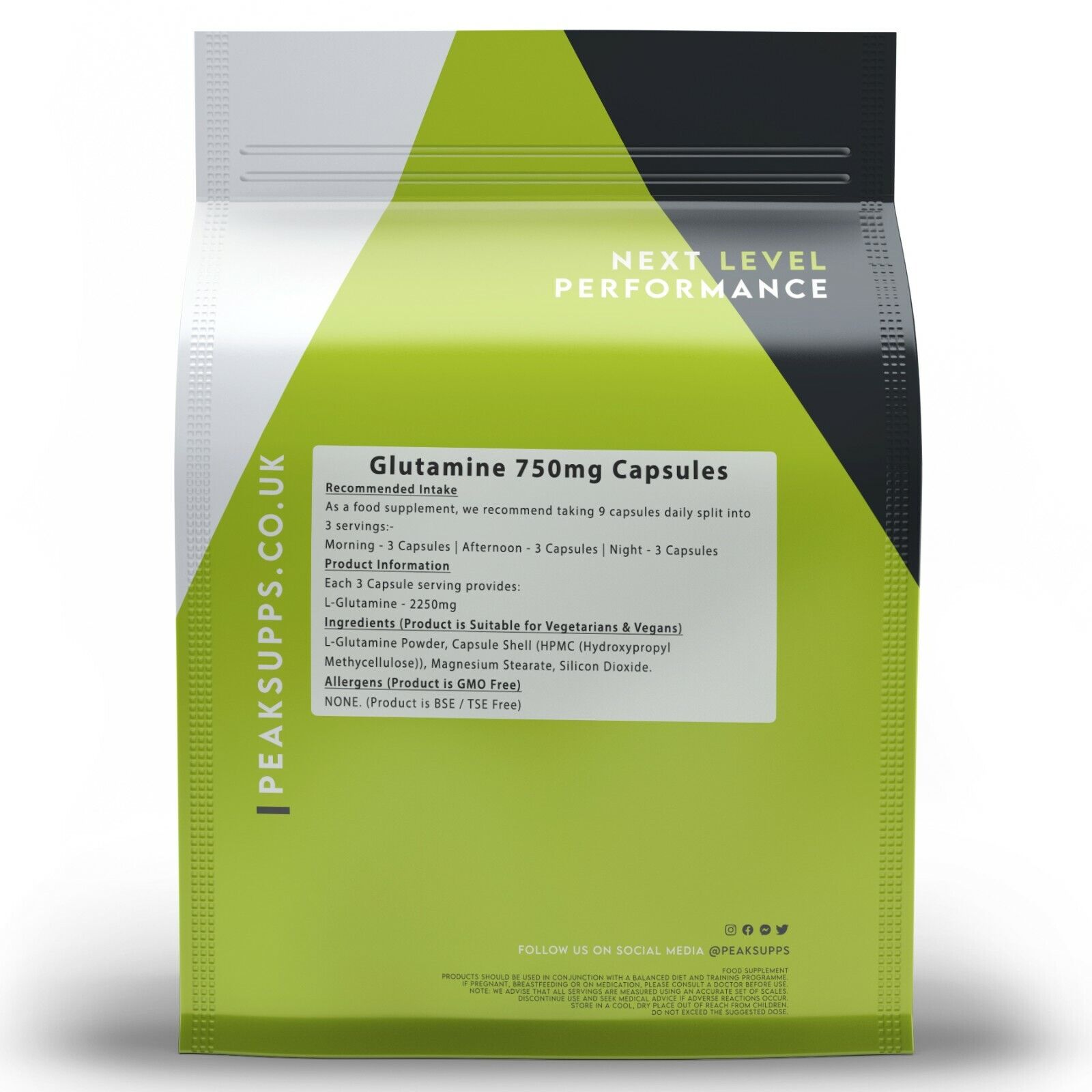L-Glutamine 750mg Capsules for Recovery
