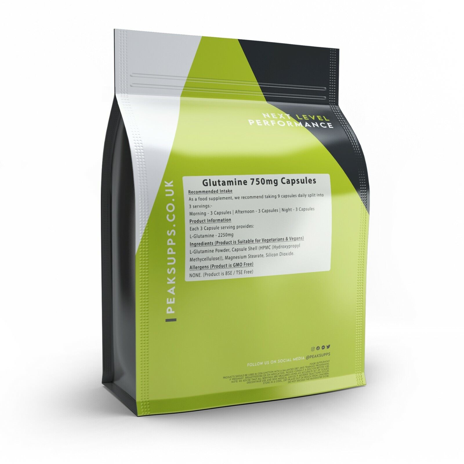 L-Glutamine 750mg Capsules for Recovery