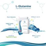 Pure L-Glutamine 500mg Vegetarian Capsules - 90 Count