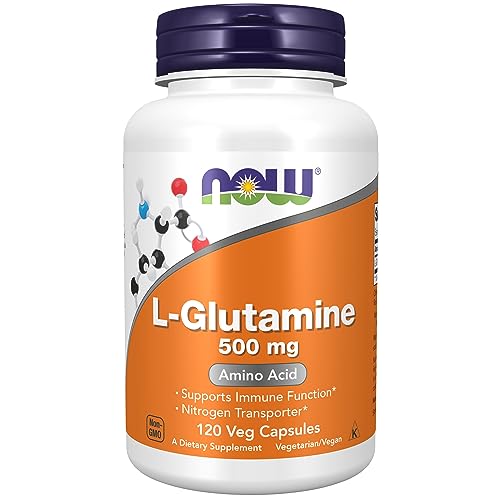 Now Foods L-Glutamine 500mg Capsules, 120 Count