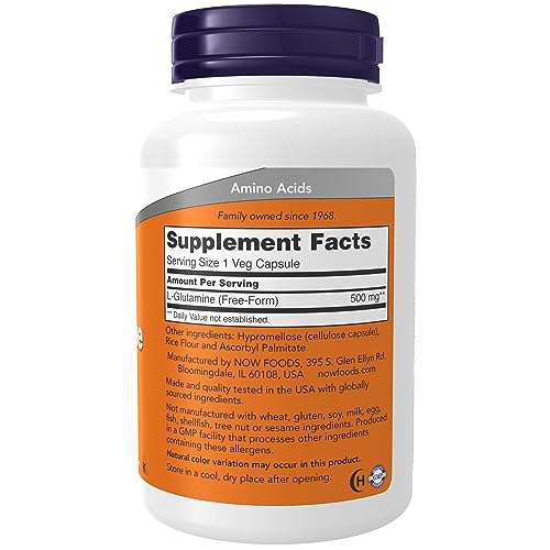 Now Foods L-Glutamine 500mg - 120 Capsules