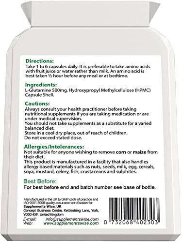 L-Glutamine Capsules for Muscle Recovery and Gut Health